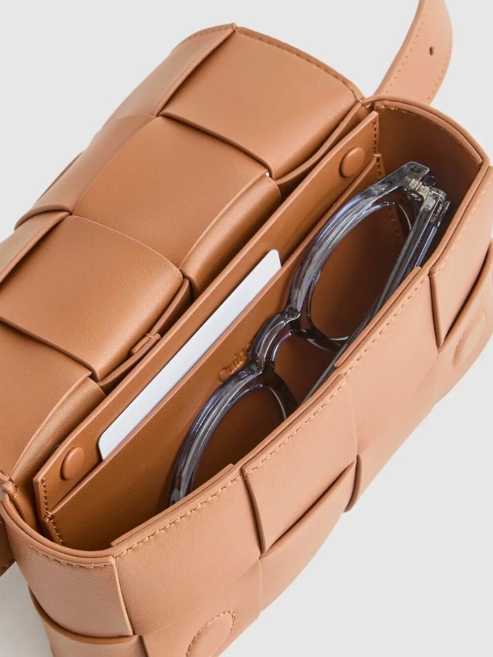 NWT: Italian Leather Handwoven BoxBelt Bag, Cognac, w dust bag (new in bag) - Picture 4 of 7